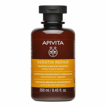 Apivita Σαμπουάν Θρέψης & Επανόρθωσης για Ξηρά, Ταλαιπωρημένα Μαλλιά με Μέλι & Φυτική Κερατίνη Keratin Repair Shampoo 250ml 
