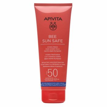 Apivita Bee Sun Safe Ενυδατικό Αναζωογονητικό Γαλάκτωμα για Πρόσωπο & Σώμα SPF50 200ml