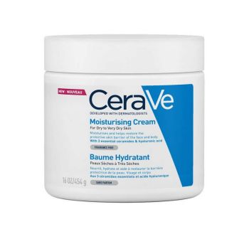 CeraVe Moisturising Cream for Dry to Very Dry Skin Ενυδατική Κρέμα για Ξηρό έως Πολύ Ξηρό Δέρμα 454g