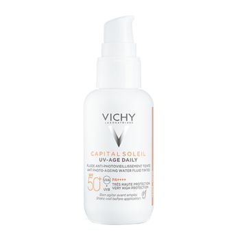 Vichy Capital Soleil UV-Age Daily Spf50+ Tinted Λεπτόρρευστο Αντηλιακό Πολυ Υψηλής Προστασίας με Χρώμα Κατά τις Φωτογήρανσης 40ml 