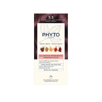 Phyto Phytocolor 5. Marron Acajou Μόνιμη Βαφή Μαλλιών Χρώμα Ανοιχτό Καστανό Μαονί 50ml 1kit