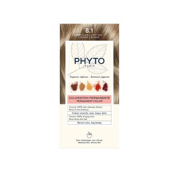 Phyto Phytocolor 8.1 Blond Cendre Μόνιμη Βαφή Μαλλιών Χρώμα Ανοιχτό Καστανό Μαονί 50ml 1kit