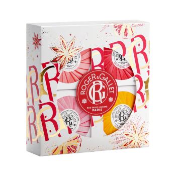 Roger & Gallet Promo Wellbeing Soaps Collection Fleur de Figuier 50g & Gingembre Rouge 50g & Bois d' Orange 50g & Rose Soap Bar 50g