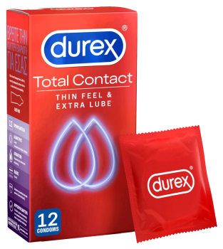 Durex Total Contact Εξαιρετικά Λεπτά Προφυλακτικά Για Κορυφαία Αίσθηση 12τμχ