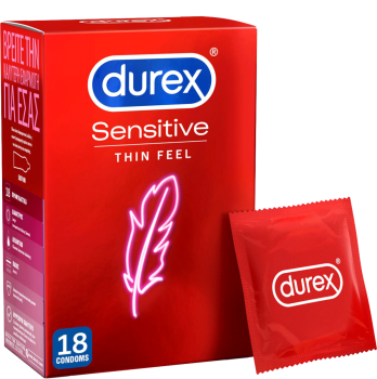 Durex Sensitive Προφυλακτικά Πολύ Λεπτά 18 τεμάχια