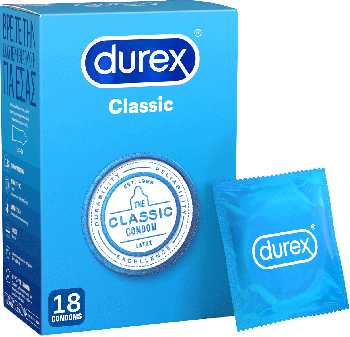Durex Classic Προφυλακτικά Ευκολοφόρετα 18 τεμάχια