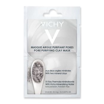 Vichy Purifying Pore Mineral Clay Mask Μάσκα Αργίλου Για Καθαρισμό Και Σύσφιξη Sachet 2X6ml