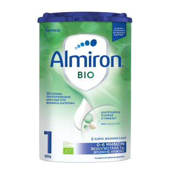 Nutricia Almiron Bio 1 Βιολογικό Γάλα Σε Σκόνη 1ης Βρεφικής Ηλικίας 0-6m 800gr