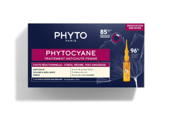 Phyto Phytocyane Anti-Hair Loss Treatment Θεραπεία Κατά της Γυναικείας Αντιδραστικής Τριχόπτωσης 12amp x 5ml 