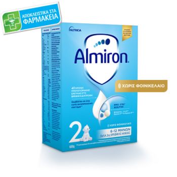 Nutricia Almiron 2 Γάλα 2ης Βρεφικής Ηλικίας Για Βρέφη Από 6-12 Μηνών 600gr
