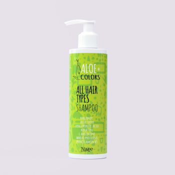 Aloeplus Shampoo Απαλό σαμπουάν για όλους τους τύπους μαλλιών με aloe vera και υαλουρονικό οξύ 250ml