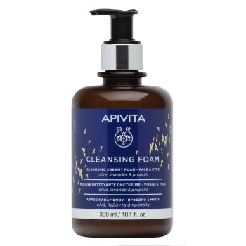 Apivita Promo Limited Edition Κρεμώδης Αφρός Καθαρισμού Για Πρόσωπο & Μάτια 300ml