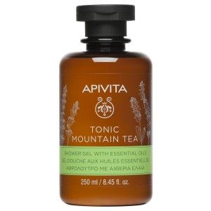 Apivita Tonic Mountain Tea Αφρόλουτρο για το σώμα με αιθέρια έλαια με Τσάι του Βουνού 250ml