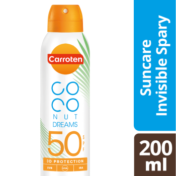 Carroten Coconut Dreams Αδιάβροχο Αντηλιακό για το Σώμα SPF50 σε Spray 200ml