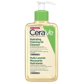 Cerave Hydrating Foaming Oil Cleanser Ενυδατικό Αφρώδες Έλαιο Καθαρισμού Προσώπου & Σώματος Ιδανικό για Ξηρές Επιδερμίδες 473ml  