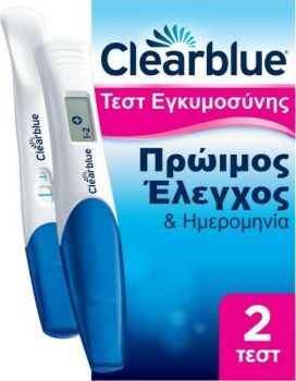 Clearblue Combo Pack Τεστ Εγκυμοσύνης Πρώιμος Έλεγχος & Ημερομηνία, 2 τεμάχια