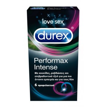 Durex-Προφυλακτικά-Με-Κουκίδες-&-Ραβδώσεις-Για-Πιο-Έντονη-Εμπειρία-Performax-Intense-6τμχ