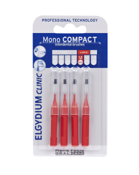 Elgydium Clinic Mono Compact Κόκκινο (0.7) Μεσοδόντια βουρτσάκια 4 τεμάχια
