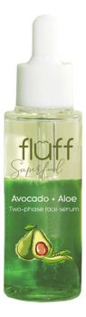 Fluff Face Serum Two Phase Aloe and avocado Booster 40ml