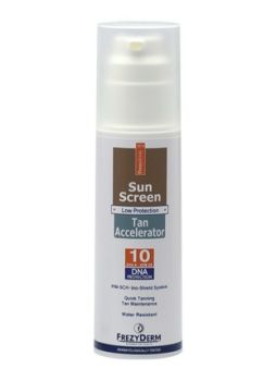 Frezyderm-Αντηλιακό-Γαλάκτωμα-Προσώπου-Και-Σώματος-Με-Σύνθεση-Για-Γρήγορο-Μαύρισμα-Sunscreen-Tan-Accelarator-SPF-10-150-ml