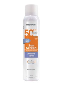 Frezyderm-Αντηλιακό-Διάφανο-Spray-Σώματος-Για-Πολύ-Υψηλή-Προστασία-Sunscreen-Invisible-Spray-SPF-50+- 200-ml