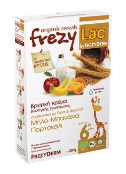 Frezyderm Frezylac Bio Cereal Βρεφική Κρέμα Με Δημητριακά Γάλα Και Φρούτα από τον 6ο Μήνα 200gr