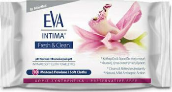 Intermed Eva Intima Fresh & Clean Pocket Size Towelettes 10 τμχ