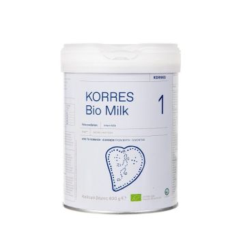 Korres Bio Milk 1, Βιολογικό Αγελαδινό Γάλα για Βρέφη (0-6 μηνών) 400g