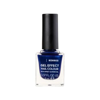 Korres Gel Effect Nail Colour Infinity Blue 87 Βερνίκι Νυχιών με Αμυγδαλέλαιο για Έντονη Λάμψη & Μεγάλη Διάρκεια 11ml
