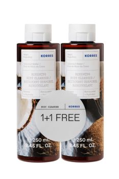 Korres PROMO Body Cleanser Coconut Water 250ml Αφρόλουτρο με Άρωμα Καρύδας 250ml 1+1 ΔΩΡΟ