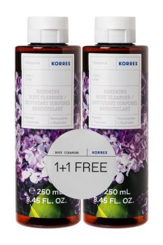 Korres PROMO Body Cleanser Lilac 250ml Ενυδατικό Αφρόλουτρο με Άρωμα Πασχαλιά 1+1 ΔΩΡΟ