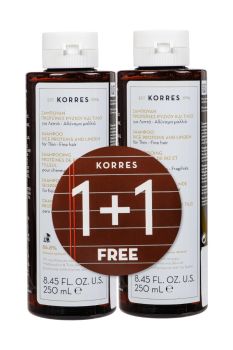 Korres Shampoo Rice  Proteins and Linden for Thin Hair Σαμπουάν για Λεπτά & Αδύναμα με Πρωτεΐνες Ρυζιού & Τίλιο 250ml