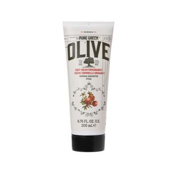 Korres Pure Greek Olive Body Cream Pomegranate με Εξαιρετικό Παρθένο Ελαιόλαδο & Άρωμα Ρόδι 200ml