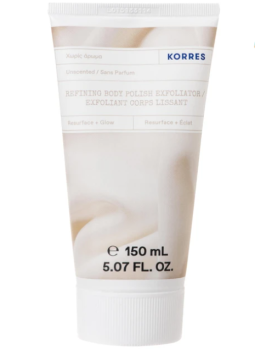 Korres Refining Body Polish Exfoliator 150ml Αναζωογονητικό Scrub Σώματος Χωρίς Άρωμα για Βαθύ Καθαρισμό & Άμεση Λάμψη της Επιδερμίδας