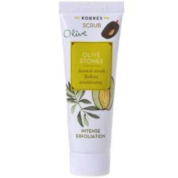 Korres Scrub Olive Stones 18ml Δυνατό Scrub Βαθιάς Απολέπισης για Βαθύ Καθαρισμό