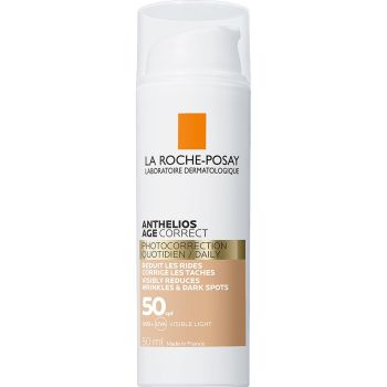 La Roche Posay Anthelios Age Correct Photocorrection Daily CC Cream Tinted Spf50, 50ml Αντηλιακή Κρέμα Προσώπου με Χρώμα Κατά της Φωτογήρανσης