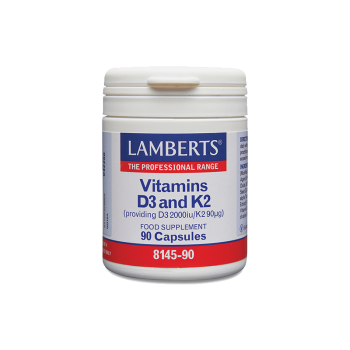 Lamberts Vitamins D3 2000iu & K2 90μg 90 κάψουλες