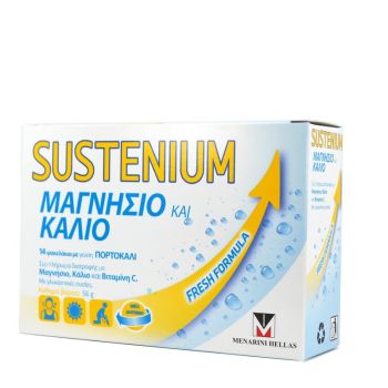 Menarini Sustenium Μαγνήσιο και Κάλιο για Ενυδάτωση και Φυσιολογική Λειτουργία Μυών,14 Φακελάκια x 4g