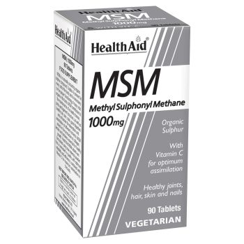 Health aid Msm 1000mg vegetarian tablets 90's