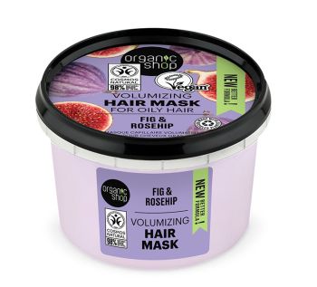 Natura Siberica Μάσκα Μαλλιών Για 'Ογκο Για Λιπαρά Μαλλιά Organic Fig & Almond Express Shine  250ml