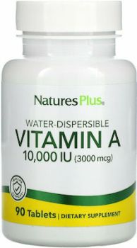 Nature's Plus Natural Vitamin A 10000 IU Water-Dis 90 tbs