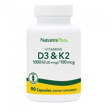 Nature's Plus Natural Vitamin D3 1000 IU / K2 100MCG 90veg.caps