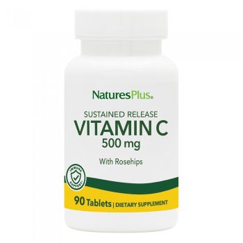 Nature's Plus Vitamin C 500mg With Rose Hips 90tbs