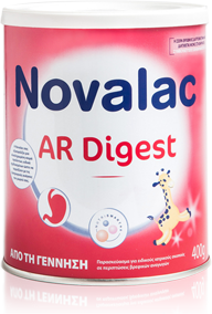 Novalac Βρεφικό Σκεύασμα Κατά Των Αναγωγών Από Την Γέννηση Novalac AR Digest 400 Gr	