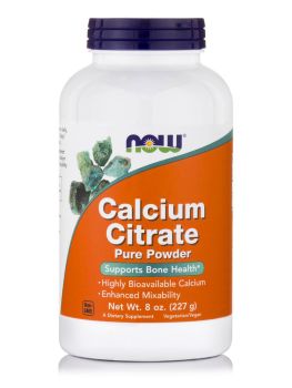 Now foods Calcium Citrate 100% Pure Powder Vegetarian 8oz (226,7gr)
