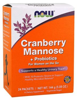 Now Foods Cranberry Mannose & Pobiotics 24 packs per Box 6gr