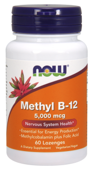 Now Foods Methyl B-12 5000mcg Methylcobalamin 60lozenges