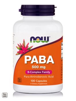 Now Foods Paba 500mg (Para-Aminobenzoic Acid) 100caps