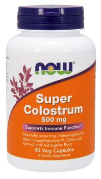 Now Foods Super Colostrum & Olive Leaf 500mg 90veg.caps