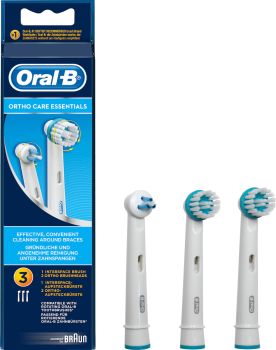 Oral-B Ortho Care Essentials Ανταλλακτικές Κεφαλές για Ηλεκτρική Οδοντόβουρτσα 3τμχ